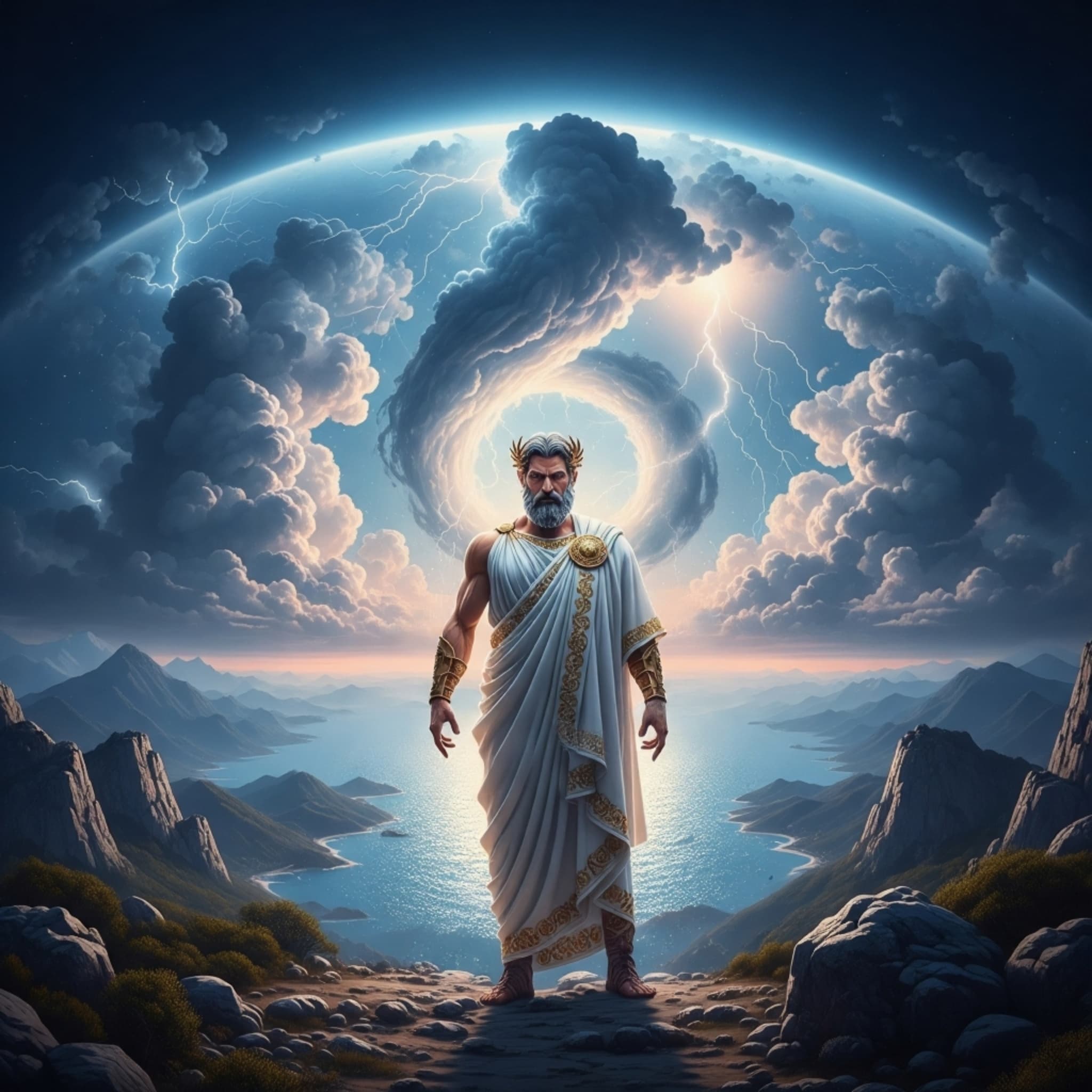 The Sacred Echoes of Greek Mythology background